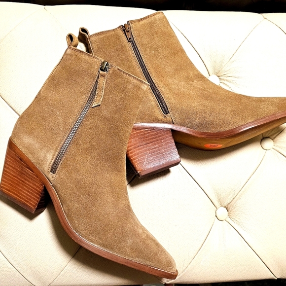 🥳HOST PICK🥳BRONX NEXT-LOW-KOLE dark Tan Brown ZIP ANKLE BOOTS size 10 9.5 - Picture 5 of 11